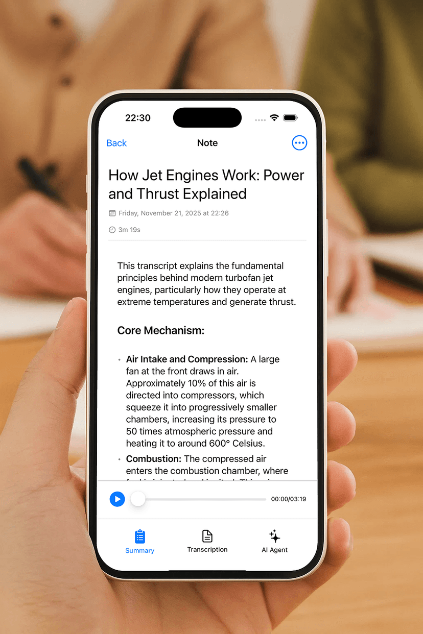 EpochNotes AI summary interface